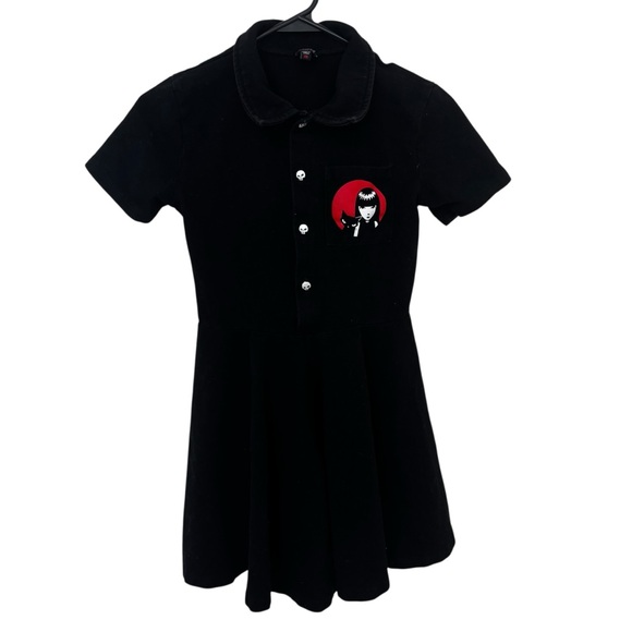 Dolls Kill Dresses & Skirts - Dolls Kill x Emily the strange Killing time embroidered mini dress M